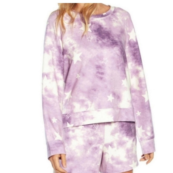 Wildfox Other - NWT WildFox 2 Piece Lounge set purple tie dye stars Retail $160 comfy shorts top